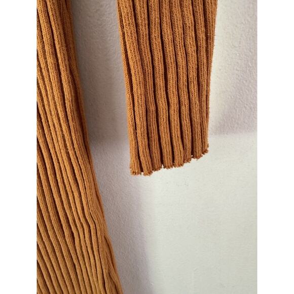 Free People Walk About Ribbed Maxi Dress Mustard Yellow XS Neutral Earthy Boho - Picture 6 of 8